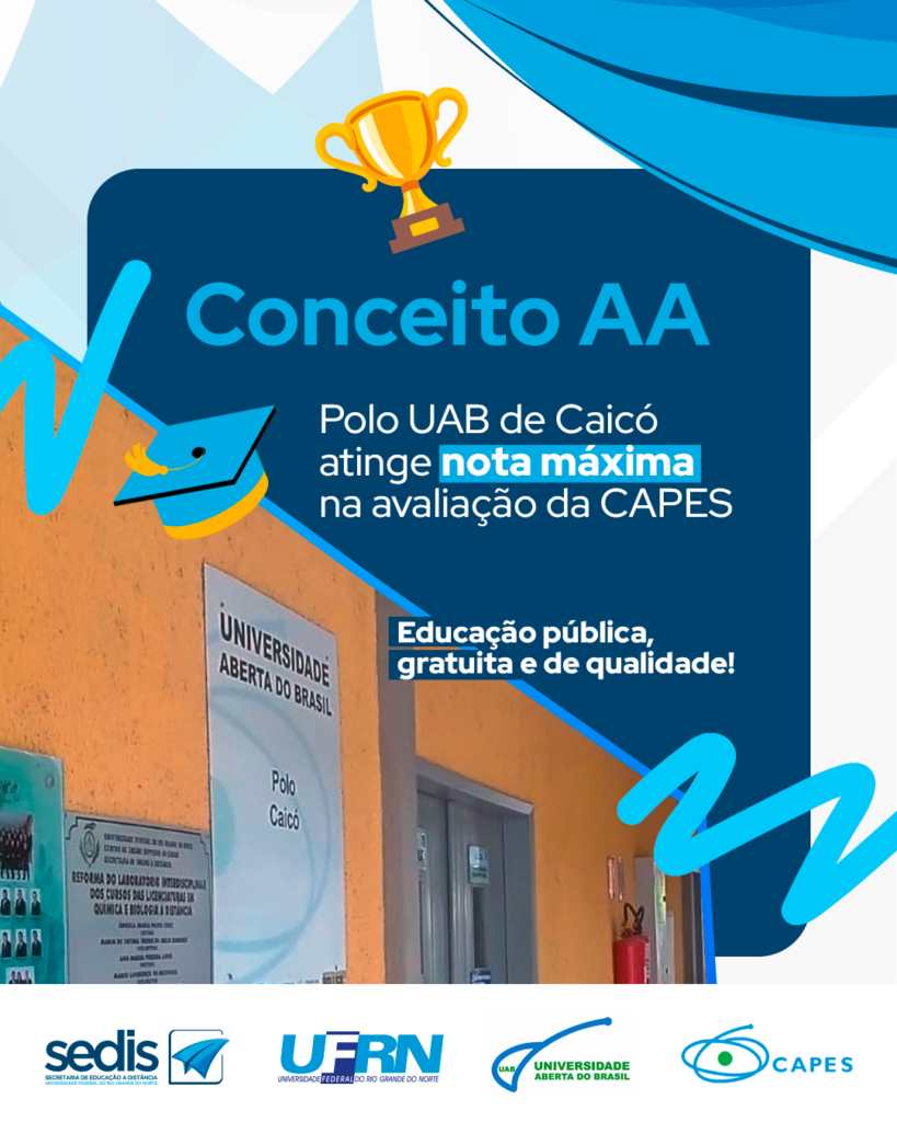 SEDIS UFRN POLO UAB CAICÓ CONCEITO AA CAPES